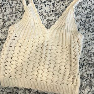 H&M Cream Knit Camisole Top